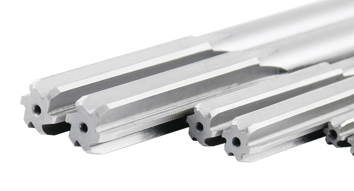 HSS M2 Premium Chucking Reamer Sets, Straight Flute, Straight Shank, Right Hand Cut, ANSI, in Aluminum Case