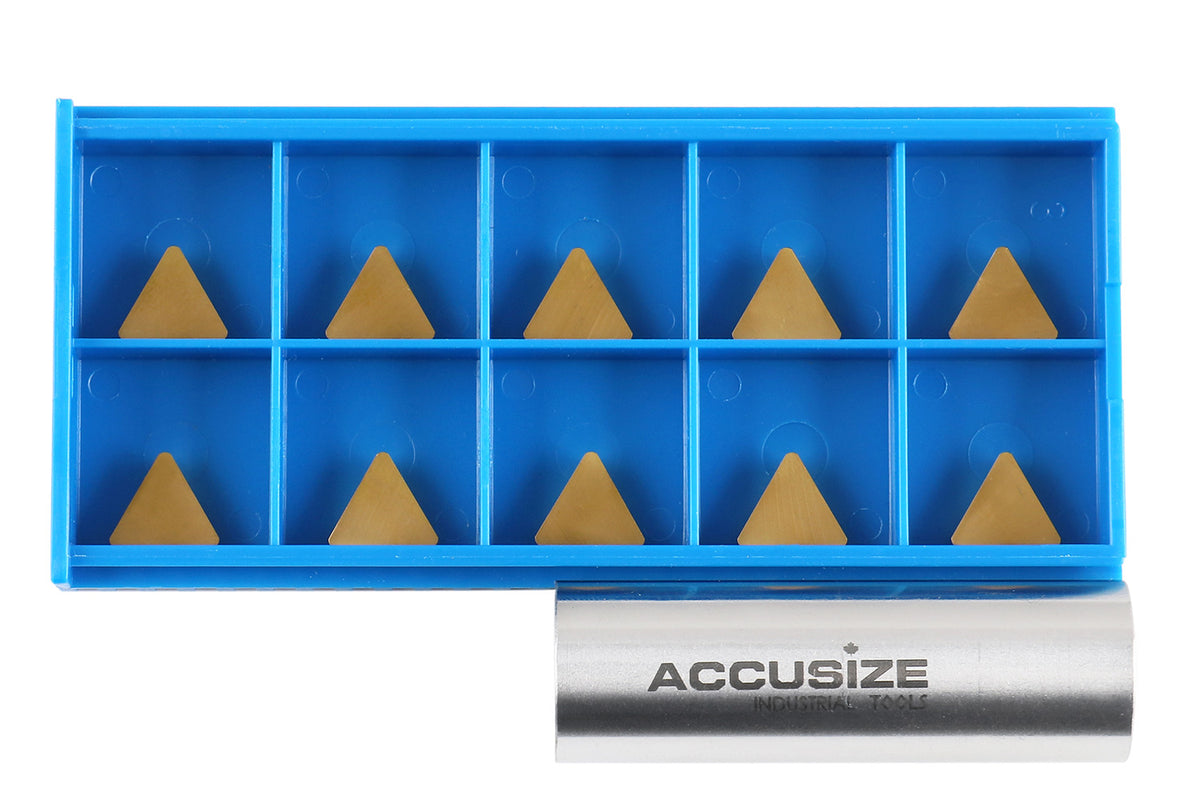 Tpg221 Tin Coated Carbide Inserts, 10 Pcs/Box, 6127-1022x10