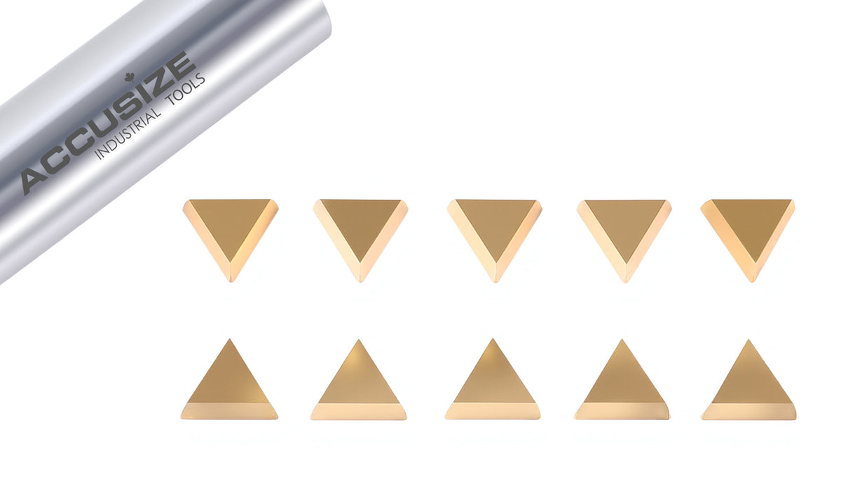Tpg221 Tin Coated Carbide Inserts, 10 Pcs/Box, 6127-1022x10
