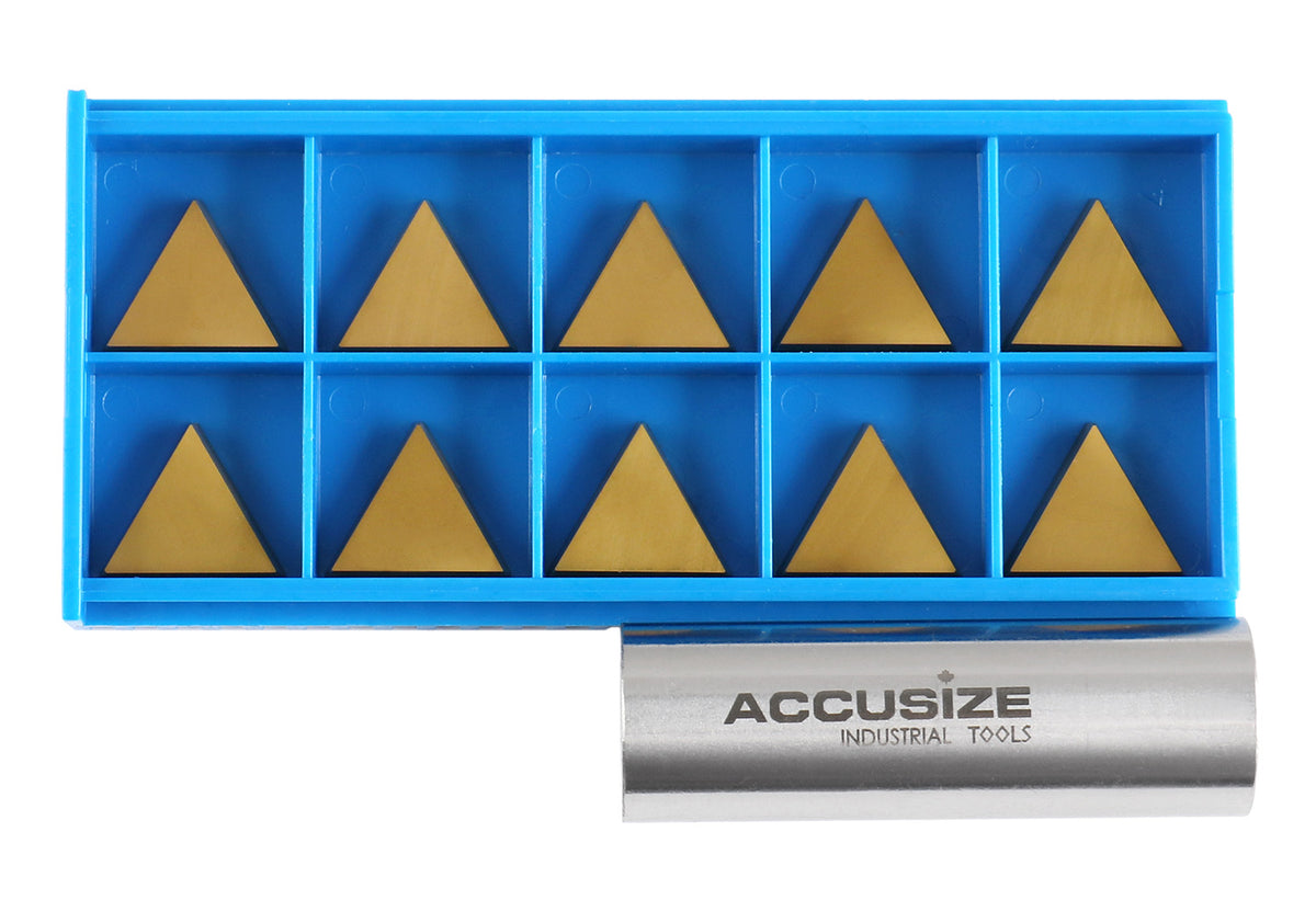 TPG, TiN Coated Carbide Inserts, 10 Pcs/Set
