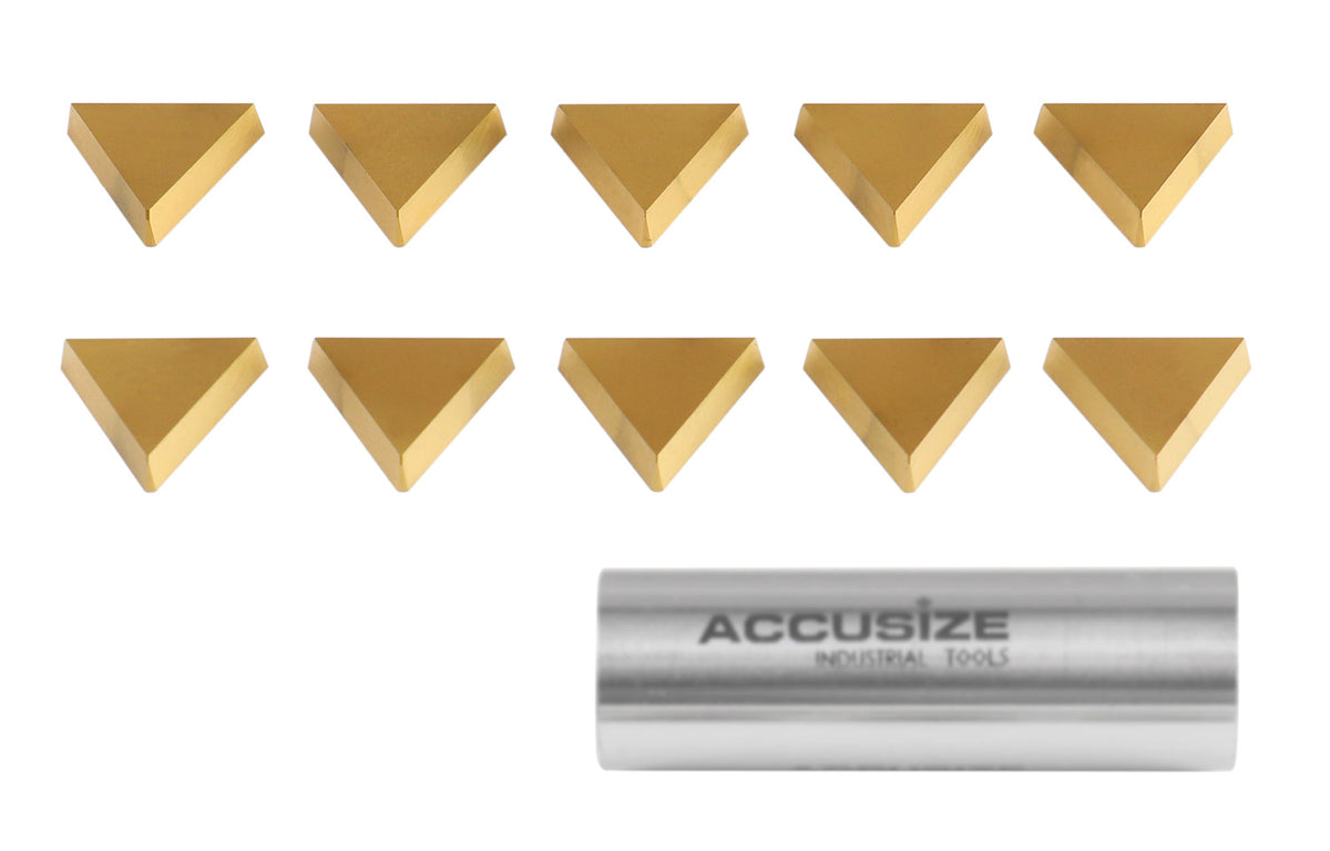 TPG, TiN Coated Carbide Inserts, 10 Pcs/Set