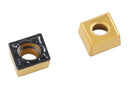 Ccmt21.51-Md Cvd Coated Carbide Inserts, 10 Pcs/Box, Black and Yellow, 6200-1008