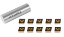 Ccmt32.51-Md Cvd Coated Carbide Inserts, 10 Pcs/Box, Black and Yellow, 2200-1014