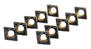 Ccmt32.51-Md Cvd Coated Carbide Inserts, 10 Pcs/Box, Black and Yellow, 2200-1014