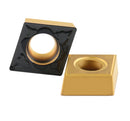 Ccmt32.51-Md Cvd Coated Carbide Inserts, 10 Pcs/Box, Black and Yellow, 2200-1014