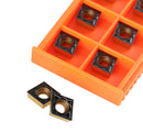 Ccmt32.51-Md Cvd Coated Carbide Inserts, 10 Pcs/Box, Black and Yellow, 2200-1014
