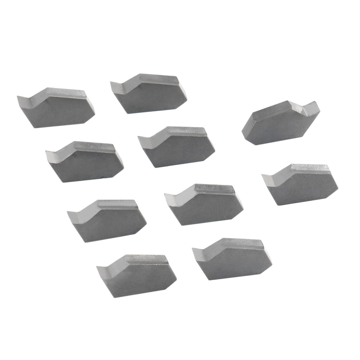 Self-Lock Carbide Cut-off GTN Carbide Inserts, 0 Degree Angle, for Cutting Steel, Aluminum or Stainless Steel 10Pcs/Set