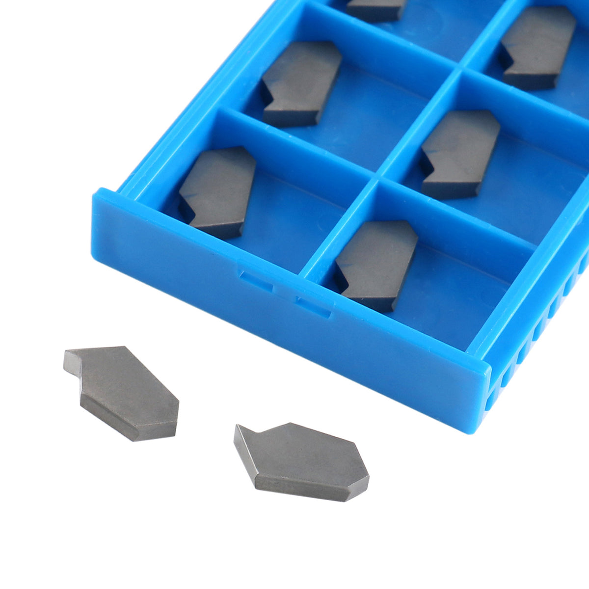 Self-Lock Carbide Cut-off GTN Carbide Inserts, 0 Degree Angle, for Cutting Steel, Aluminum or Stainless Steel 10Pcs/Set
