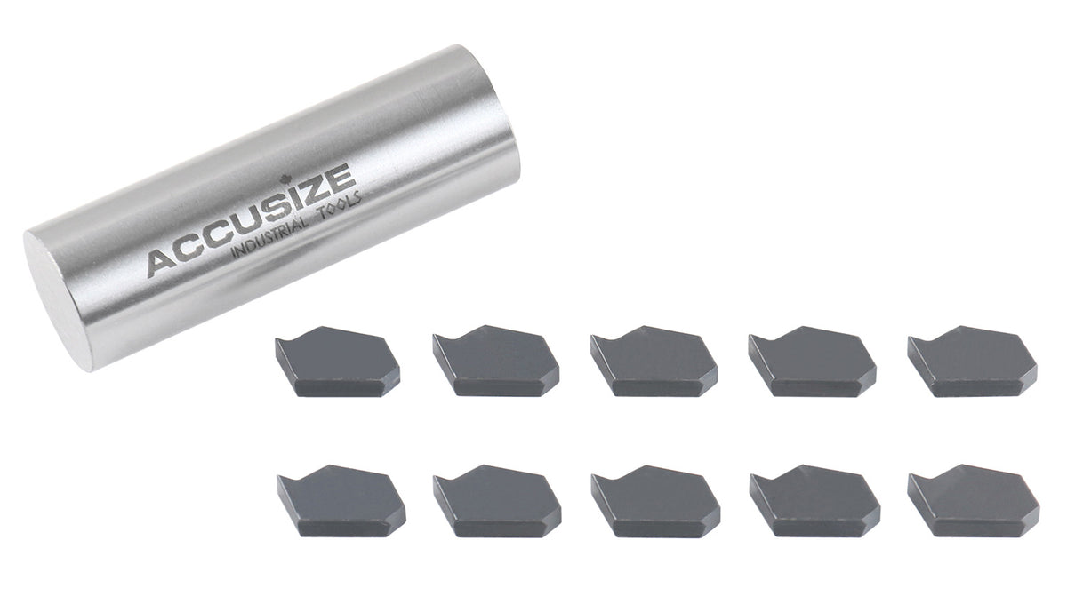 Self-Lock Carbide Cut-off GTN Carbide Inserts, 0 Degree Angle, for Cutting Steel, Aluminum or Stainless Steel 10Pcs/Set