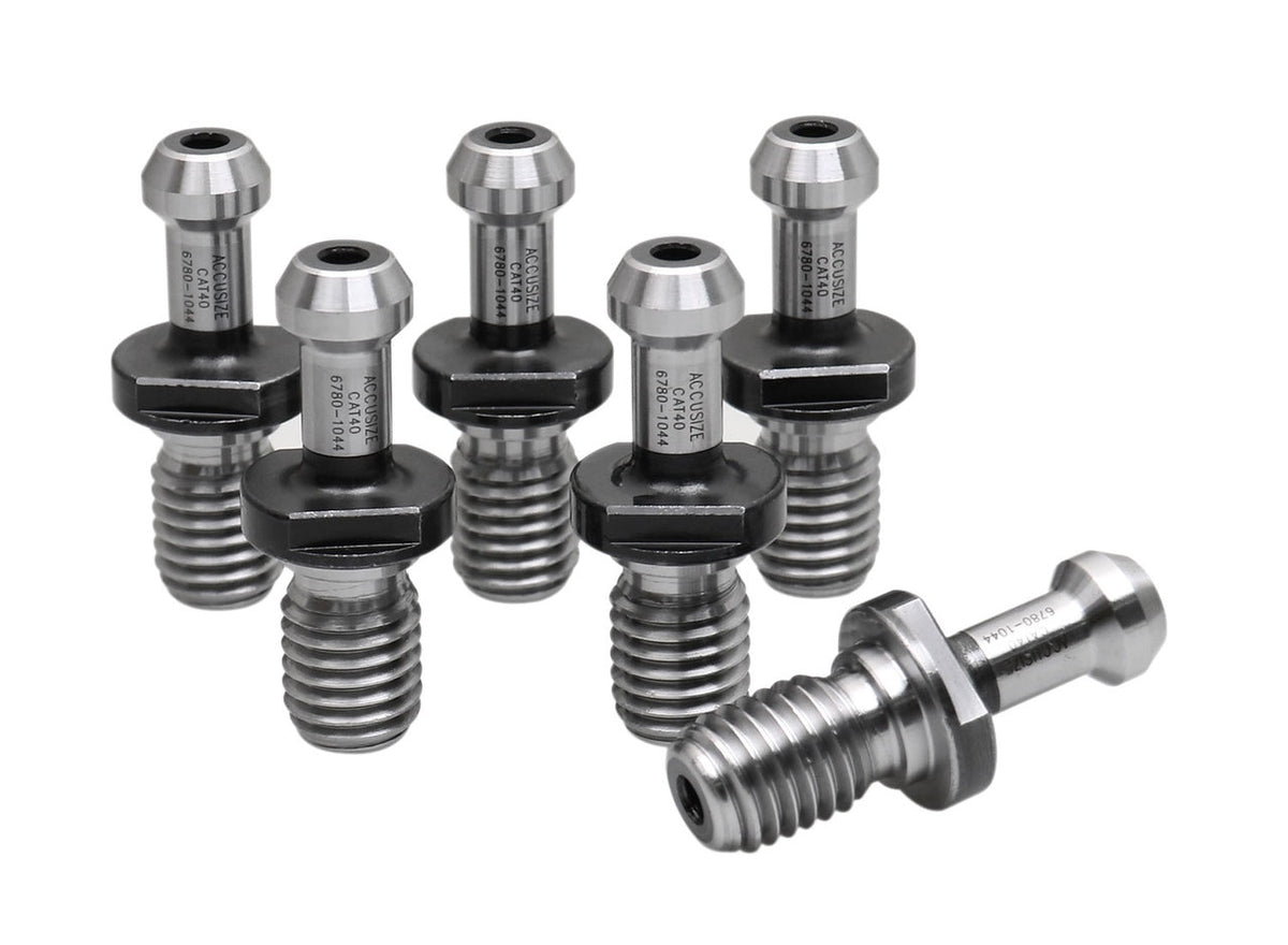 Lot de 10 boutons de maintien de goujons Style C, CAT40 avec trou de liquide de refroidissement, #6780 -1044