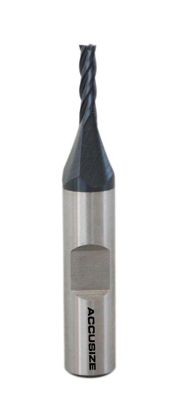 M42 (HSS +8 % Cobalt) Finition CNC Fraises d'extrémité, 4 cannelures, revêtement TiAln