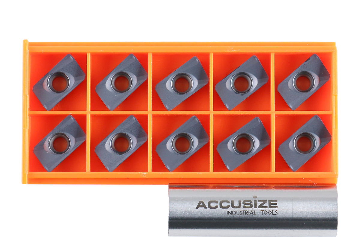 10x APMT1604PDER Carbide Inserts - 1135 Grade, 90° For 400R Milling Cutter, HRC65°