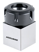 Hardened Square ER-32 Collet Chuck Block for CNC Machine, Slotted ER Nut Included, 6920-3204