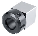 Hardened Square ER-32 Collet Chuck Block for CNC Machine, Slotted ER Nut Included, 6920-3204