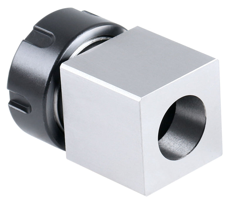 Hardened Square ER-32 Collet Chuck Block for CNC Machine, Slotted ER Nut Included, 6920-3204
