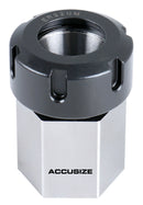 Hardened HEX ER-32 Collet Chuck Block for CNC Machine, Slotted Collet Nut Included, 6920-3206