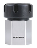 Hardened HEX ER-32 Collet Chuck Block for CNC Machine, Slotted Collet Nut Included, 6920-3206