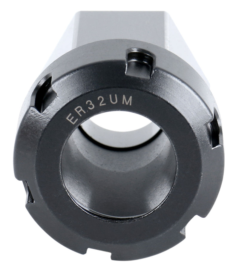 Hardened HEX ER-32 Collet Chuck Block for CNC Machine, Slotted Collet Nut Included, 6920-3206