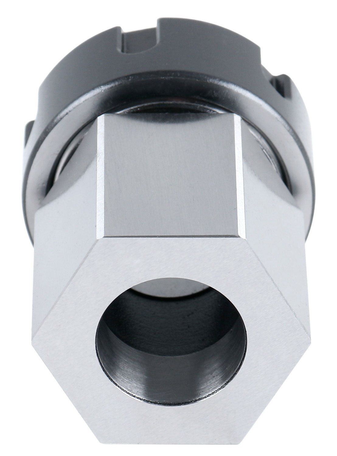 Hardened HEX ER-32 Collet Chuck Block for CNC Machine, Slotted Collet Nut Included, 6920-3206