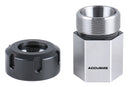 Hardened HEX ER-32 Collet Chuck Block for CNC Machine, Slotted Collet Nut Included, 6920-3206