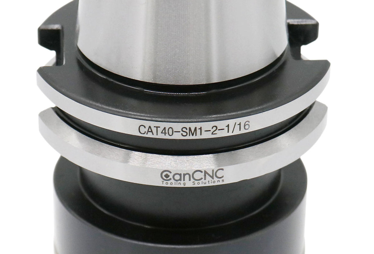 3" Dia.  7 FLute, 90° Square Shoulder Indexable Face Mill with 7pc APKT1604 Inserts Installed with Caterpillar V-Flange CAT-40 Face Mill Holder, #7104-4518