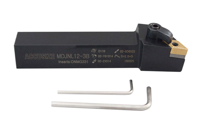 Porte-outils MDJN R/L, avec inserts DNMG, Droite et Gauche