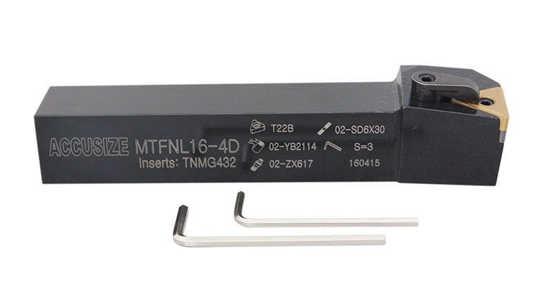 MTFN R/L Toolholders with Carbie TNMG Inserts, Right-Hand and Left-Hand Available