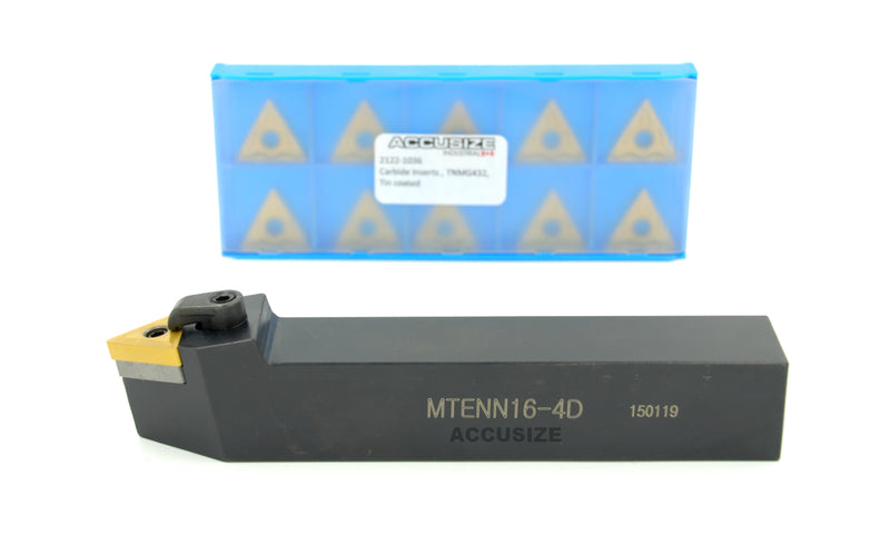 MTENN Toolholders with TNMG Carbide Inserts