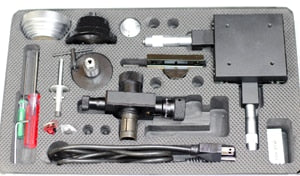 Série 900-391, Testeur de dureté Micro Vickers avec tourelle automatique avec caméra vidéo, adaptateur et logiciel