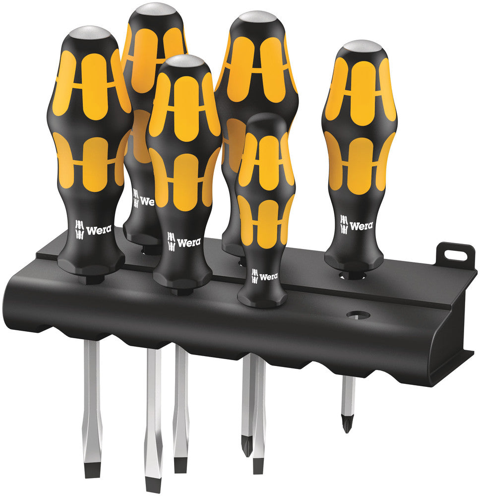 Wera 932/918/6 Jeu de tournevis Kraftform Wera : Tournevis et crémaillère, 6 pièces