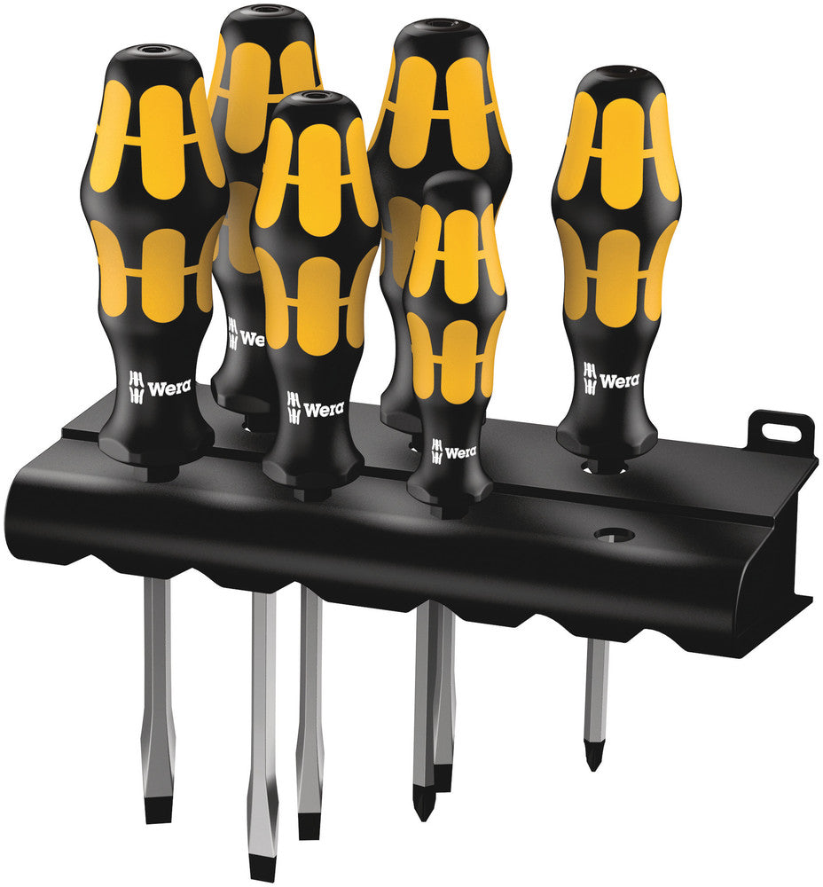 Wera 932 S/6 Jeu de tournevis Kraftform Wera : Tournevis et crémaillère, 6 pièces