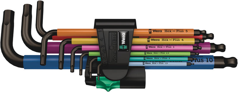 Wera 950/9 Hex-Plus Multicolour 1 L-key set, metric, BlackLaser, 9pieces