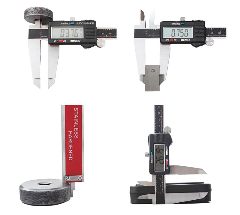 3 Key Electronic Digital Caliper with Extra Large LCD, including 4", 6
