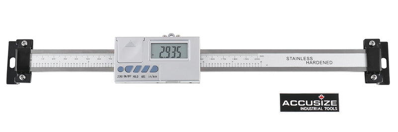 0-8''/0-200 mm by 0.0005''/0.01 mm Horizontal Electronic Digital Dro Scale Unit, Abho-0008