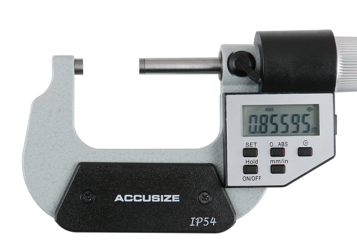 1-2'' by 0.00005'' Electronic Digital Outside Micrometer, 5 Key, Ac20-2022