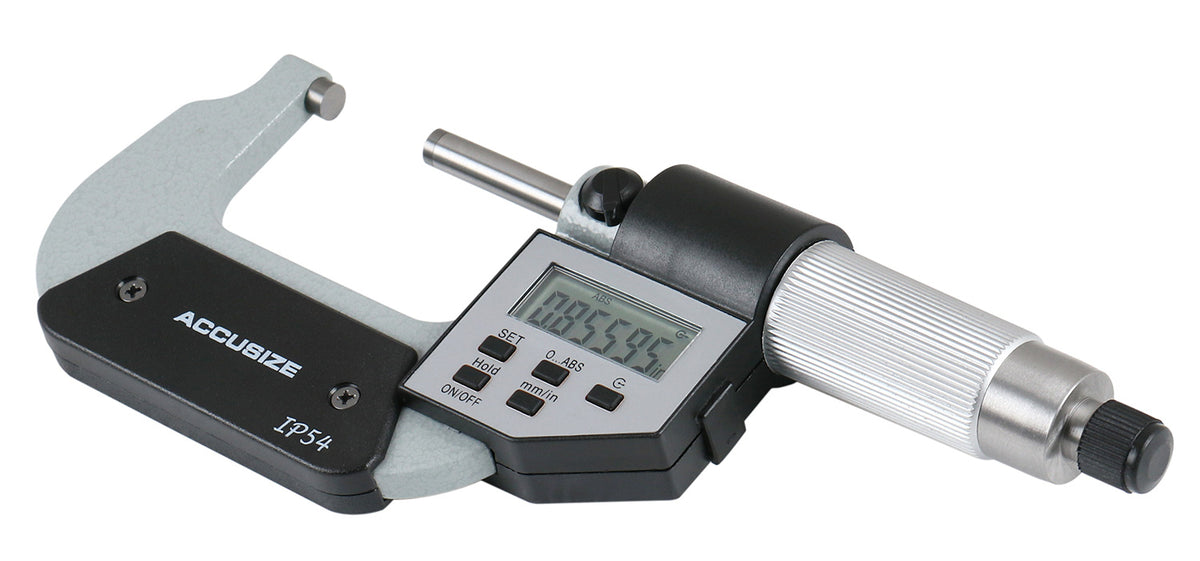 1-2'' by 0.00005'' Electronic Digital Outside Micrometer, 5 Key, Ac20-2022