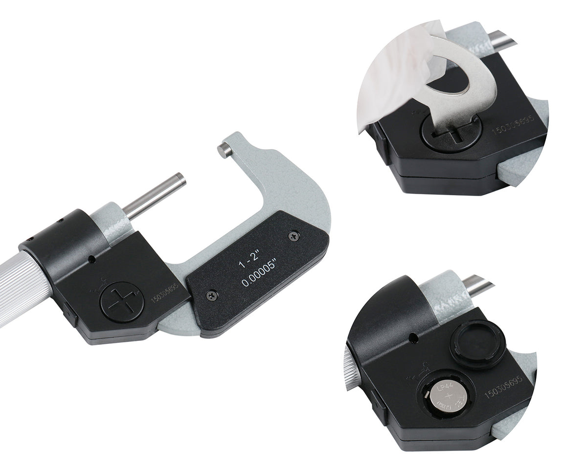 1-2'' by 0.00005'' Electronic Digital Outside Micrometer, 5 Key, Ac20-2022