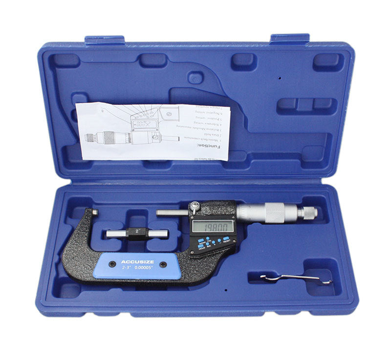 3ps/set, 0-1", 1-2", 2-3" 7-Key-Numérique-Micromètres pouces/métrique, #AC21 -1022-2022-3022
