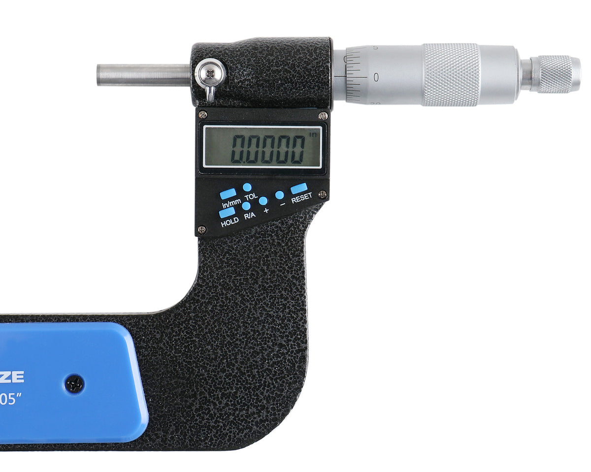 4-5''/100-125 mm 7 Keys Electronic Digital Outside Micrometers, 0.00005'' Or 0.001 mm Resolution, Ac21-5022