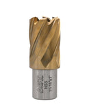 7 pc TiN Coated H.S.S. Annular Cutter Set w/ 3/4'' Weldon Shank, 9/16" to 15/16", 1 Pilot Pin, BC01-1000