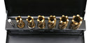 7 pc TiN Coated H.S.S. Annular Cutter Set w/ 3/4'' Weldon Shank, 9/16" to 15/16", 1 Pilot Pin, BC01-1000