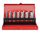 7ps/set HSS Annular Cutters, 1" Depth Cutting,  w/ Weldon Shank 3/4" & a Pilot Pin,