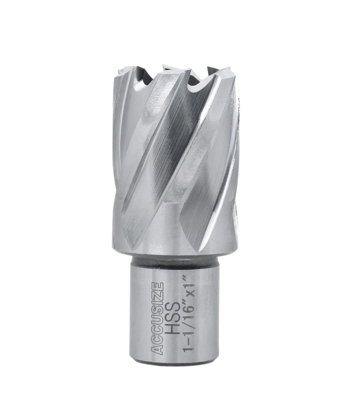 7 ps/set de couteaux annulaires HSS, coupe de profondeur 1", avec tige Weldon 3/4" & une goupille pilote, #BD01 -0000
