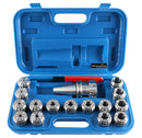 Cat40 Shank and 15 Pc Er40 Collet Set with Wrench in Fitted Strong Box, 1/8 to 1 inch, Ct40-Er40