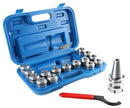 Cat40 Shank and 15 Pc Er40 Collet Set with Wrench in Fitted Strong Box, 1/8 to 1 inch, Ct40-Er40