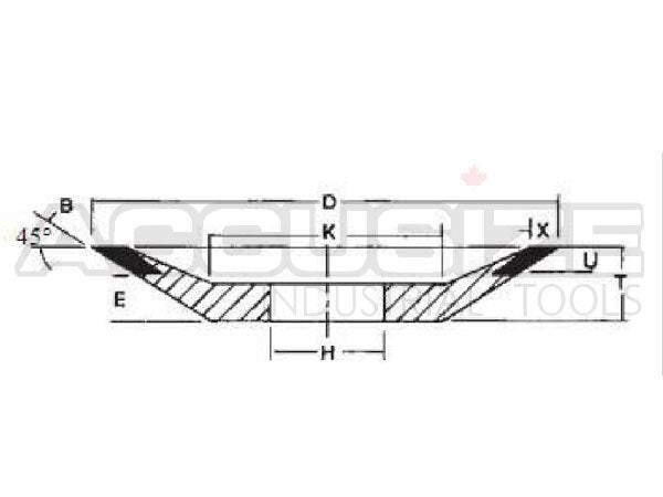 EC81-0866, 6" Diamond Dish Wheels Type D12V9