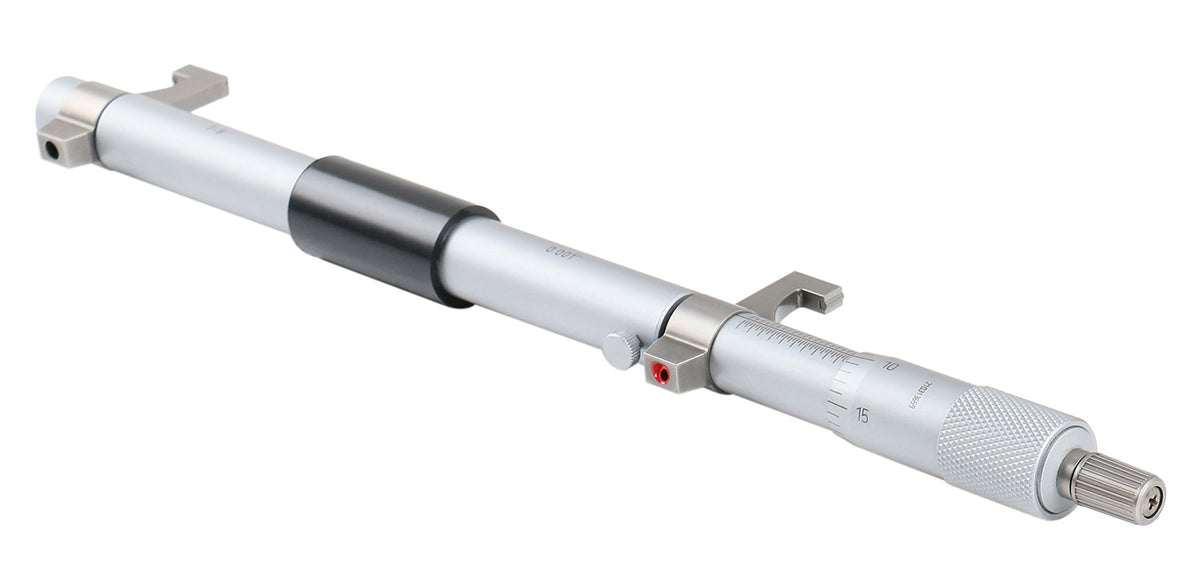 7-8'' by 0.001'' Inside Micrometer in Fitted Case, Satin Chrome Finished, Eg00-3228