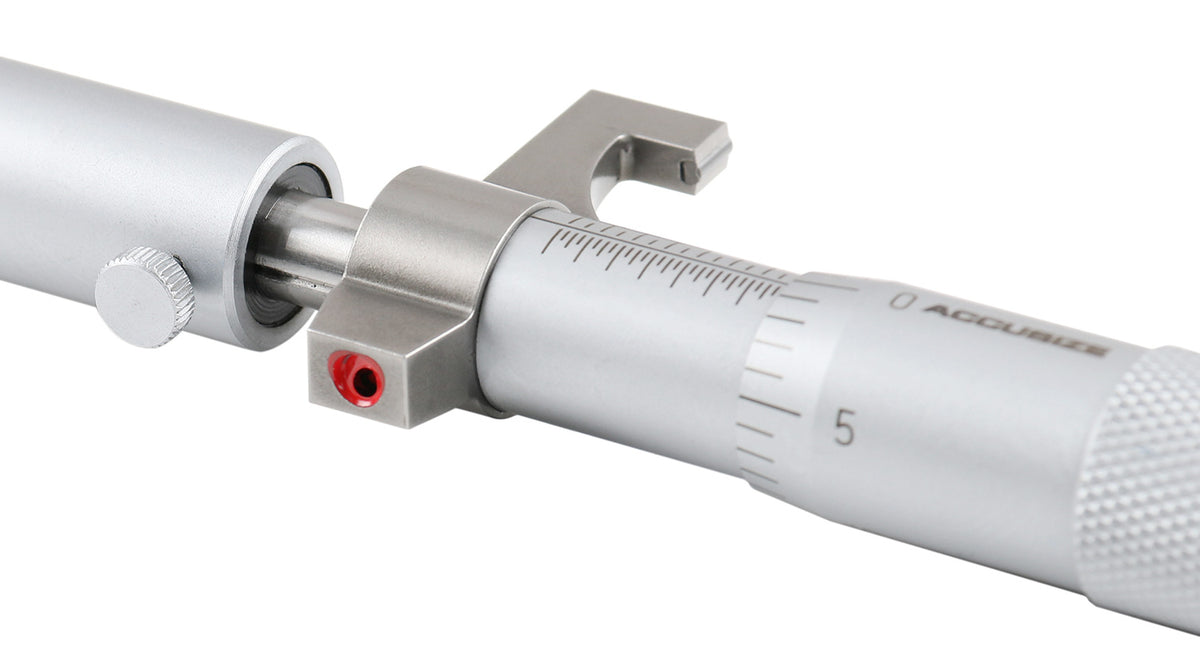 7-8'' by 0.001'' Inside Micrometer in Fitted Case, Satin Chrome Finished, Eg00-3228