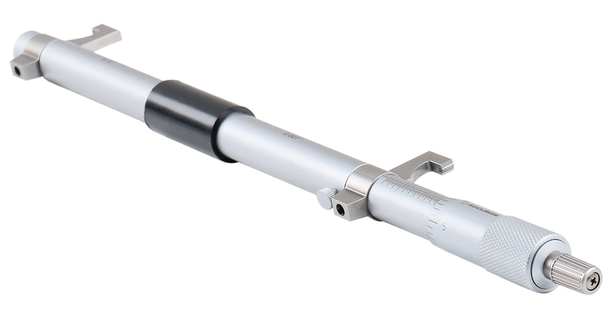 8-9'' by 0.001'' Inside Micrometer in Fitted Case, Satin Chrome Finished, Eg00-3229