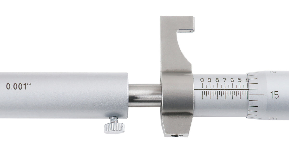 8-9'' by 0.001'' Inside Micrometer in Fitted Case, Satin Chrome Finished, Eg00-3229